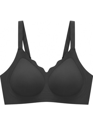Cottonhill Seamless Bra - Smooth | Siyah Lazer Kesim Balensiz Ayarlanabilir Askılı Dikişsiz Kadın Sütyen