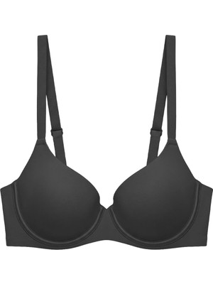 Cottonhill Seamless Bra - Wired | Siyah Lazer Kesim Dikişsiz Balenli Kadın Sütyen