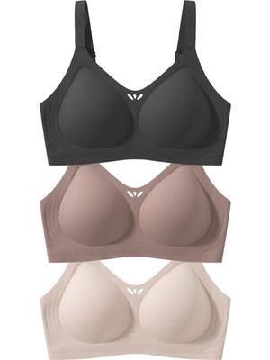 Cottonhill Seamless Bra - Ease | Lazer Kesim Balensiz Dekolteli Dikişsiz Kadın Sütyen 3'lü Paket