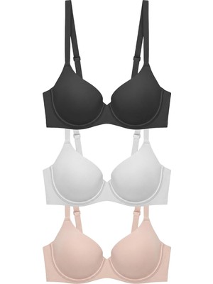 Cottonhill Seamless Bra - Wired | Lazer Kesim Dikişsiz Balenli Kadın Sütyen 3'lü Paket
