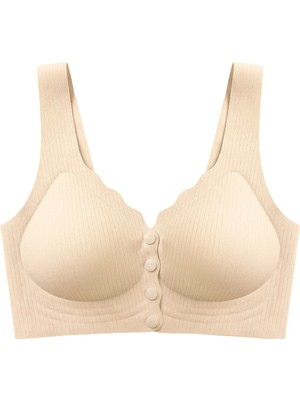 Cottonhill Seamless Bra - Feel | Ten Lazer Kesim Çizgi Detaylı Önü Açılabilir Dikişsiz Kadın Sütyen