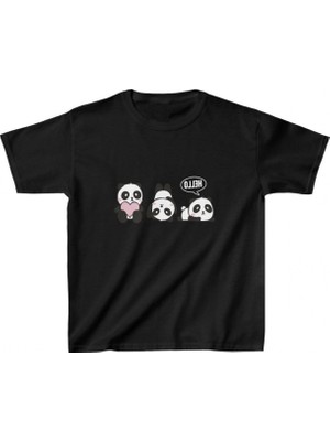 Marsilyan Baskılı T-Shirt - Siyah -