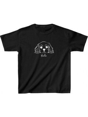 Marsilyan Baskılı T-Shirt - Siyah -