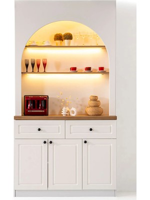 Maq Home Carmel Led Aydınlatmalı Çok Amaçlı Kahve Köşesi