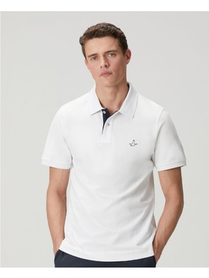  club yaka altı baskılı polo t-shirt