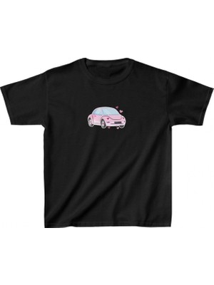 Marsilyan Baskılı T-Shirt - Siyah -