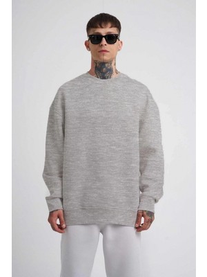 Marsilyan Biskilet Yaka Üç Iplik Sweatshirt - Gri -