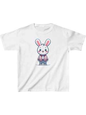 Marsilyan Çocuk Baskılı T-Shirt - Beyaz