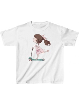 Marsilyan Çocuk Baskılı T-Shirt - Beyaz