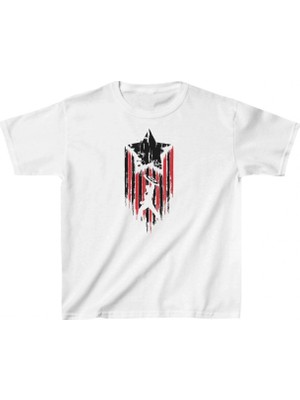 Marsilyan Çocuk Baskılı T-Shirt - Beyaz