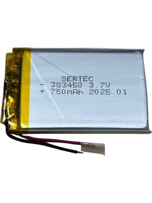 İntora Sertec 383450 3.7V 750 Mah Li-Polymer Pil (DEVRELI/1.5A)