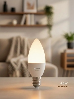 Orbus Bright LED Ampul 4.8W Sarı Işık E14 425LM