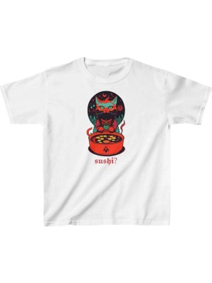 Marsilyan Çocuk Baskılı T-Shirt - Beyaz