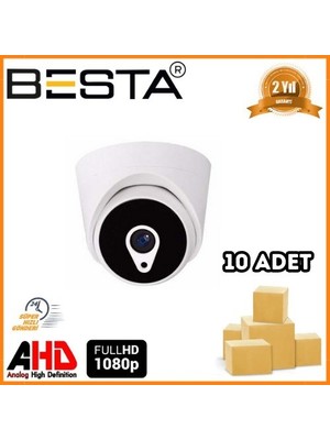 2 1080P 6 Atom LED Dome Ahd Güvenlik Kamerası 10 Adet Koli