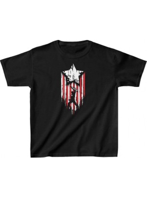 Marsilyan Baskılı T-Shirt - Siyah -