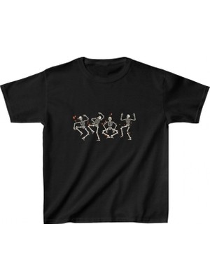 Marsilyan Baskılı T-Shirt - Siyah -