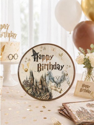 Karton Doğum Günü Tabağı Harry Potter Temalı Tabak 8'li