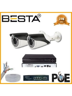 5 1440P Iki Kameralı Poe Güvenlik Seti
