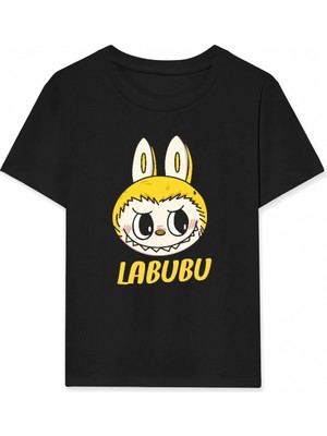 Marsilyan Labubu   Baskılı T-Shirt - Siyah -