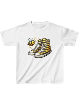 Marsilyan Çocuk Baskılı T-Shirt - Beyaz