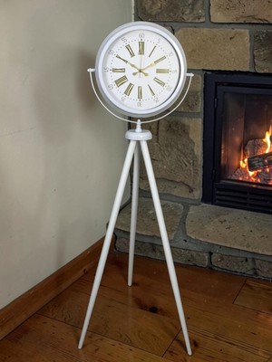 Hsc Bilişim White Gold Roma Rakam Tripod Ayaklı Saat