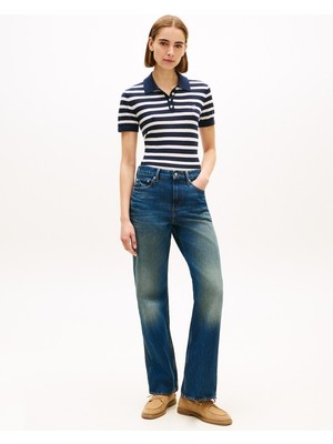 Tommy Hilfiger Lıght Layerıng S/s Polo Sweater Kadın Mavi Polo - WW0WW48503
