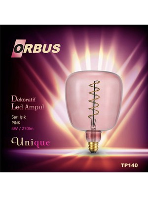 Orbus Dekoratif LED Ampul Pınk 4W 270LM TP140