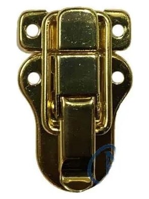 Practika Sandık Kutu Klipsi Ön Kilidi 48X30MM Altın Renk 1 Adet Metal Bağlantı Elemanı