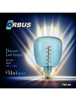 Orbus Dekoratif LED Ampul Blue 4W 110LM TB140