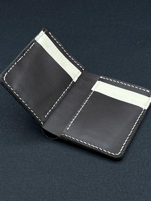 Oakco Leather Siyah-Kahverengi Deri Cüzdan