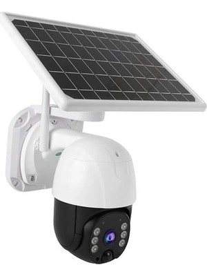 Genel Tedarik Solar Panelli Su Geçirmez Gece Görüş Destekli Wifi Bağlantılı Güvenlik Kamerası