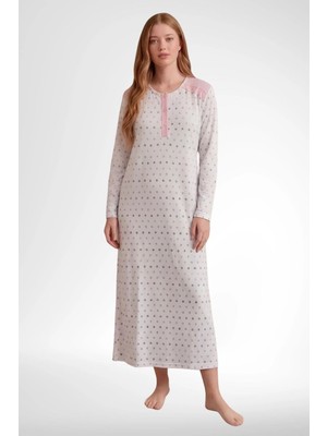 Mecit Pijama Mecit 6356 Pembe Büyük Beden Kadın Gecelik
