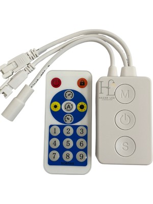 Hazar Led SP601E Rf App Pixel LED Kontrol Cihazı 2*600IC - Çift Çıkışlı - Bluetooth App Kontrolü