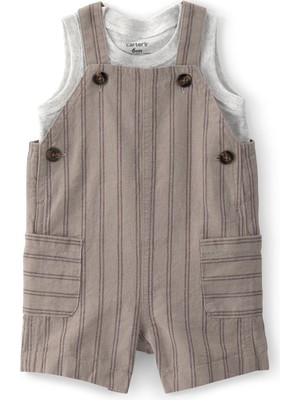 Carter's Erkek Bebek Salopet Set 3 Ay-24 Ay Kahverengi