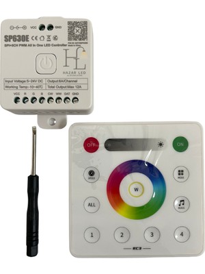 Hazar Led SP630E Duvar Tipi Rgb Pixel Şerit LED Kontrol Cihazı 12-24 Volt