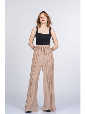 MissVina Lorienne Kraşlı Bol Şifon Pantolon