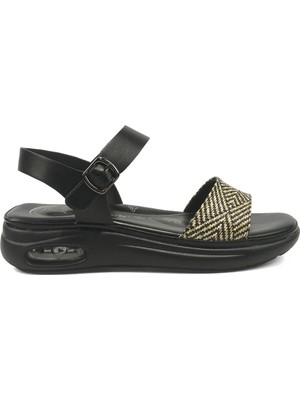 Polaris 5 Nokta 105796.Z Siyah Kadın Comfort Sandalet