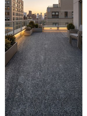 Vitali Home Grass Dekoratif Suni Çim Halı Balkon Bahçe Teras Iç Dış Mekan Gri Yapay Çim Halı 7 mm