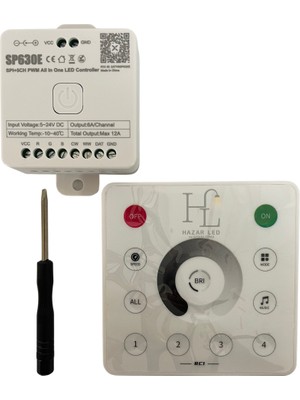 Hazar Led SP630E Tek Renk Pixel Şerit LED Kontrol Duvar Tipi Kontrol Cihazı 12-24 Volt
