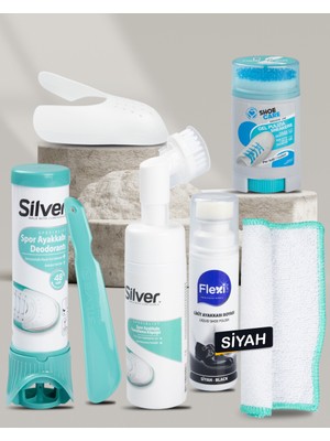 Siyah Erkek Spor Ayakkabı Bakım Seti ( Boya & Deodorant & Köpük & Jel )