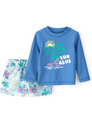 Carter's Erkek Bebek Güneş Koruyucu Mayo Set 6 Ay-24 Ay Mavi