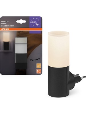 Osram Lunetta LED 0.2W 3000K 3lm Flare 830 Sıcak Beyaz Işık Sensörlü Gece Lambası