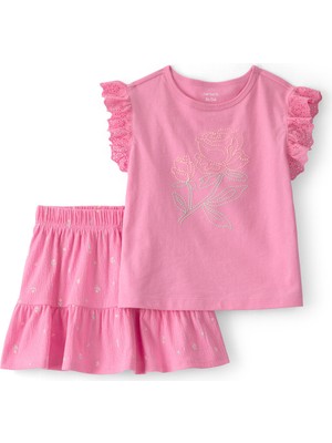 Carter's Küçük Kız Çocuk 2'li Set 2 Yaş-5 Yaş Pembe