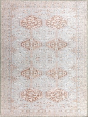 Pera Halı Bej ve Tarçın Tonlu Solgun Desenli Vintage Halı - Outlet - H0062OU