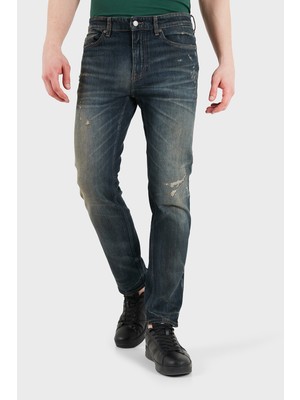Boss Pamuklu Slim Fit Dar Paça Jeans Erkek Kot Pantolon 50553427 405