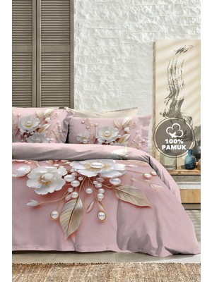 Monohome Anneler Günü Özel %100 Pamuk Percale Nevresim Takımı – Premium Koleksiyon | Pink Pearls