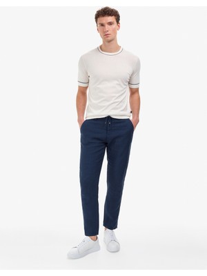 Pierre Cardin Erkek Lacivert Carrot Fit %100 Keten Kanvas Pantolon 50320846-VR033