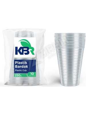 3 Adet Kbr Plastik Bardak 250 cc 10'lu