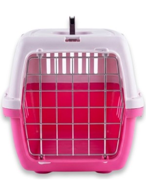 Trivogue Taşınabilir Kedi ve Köpek Taşıma Çantası Orta Boy- Pembe/beyaz