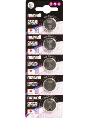 Starseven Maxell CR2025 3V Lityum Bios Baskül Terazi Pili 5’li Kartela 5 Adet
